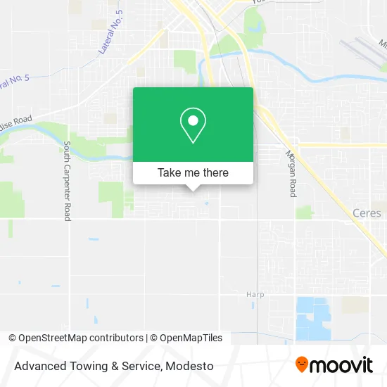 Advanced Towing & Service map