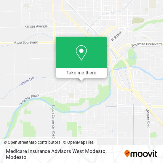 Medicare Insurance Advisors West Modesto map