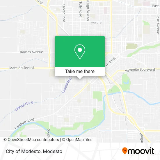 City of Modesto map