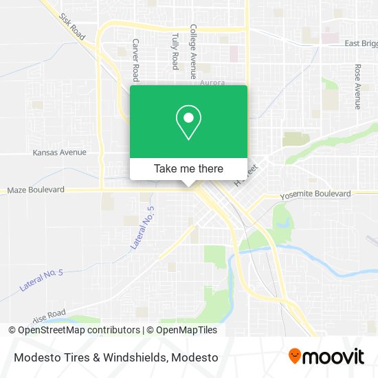 Modesto Tires & Windshields map