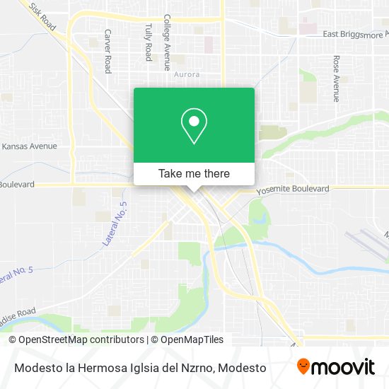 Modesto la Hermosa Iglsia del Nzrno map