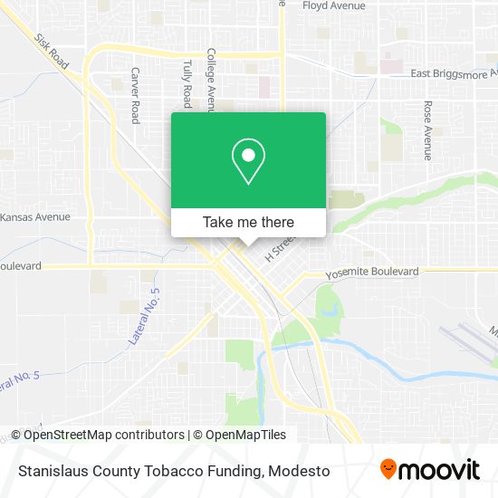 Mapa de Stanislaus County Tobacco Funding