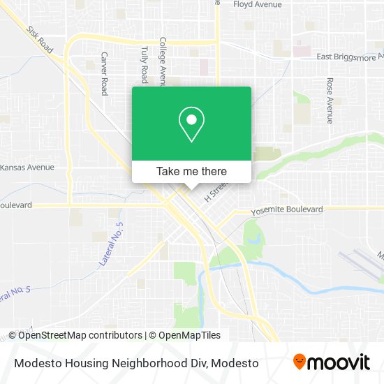 Mapa de Modesto Housing Neighborhood Div