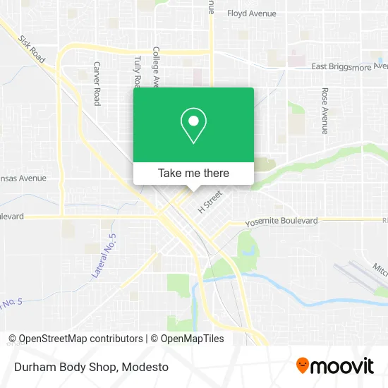 Durham Body Shop map