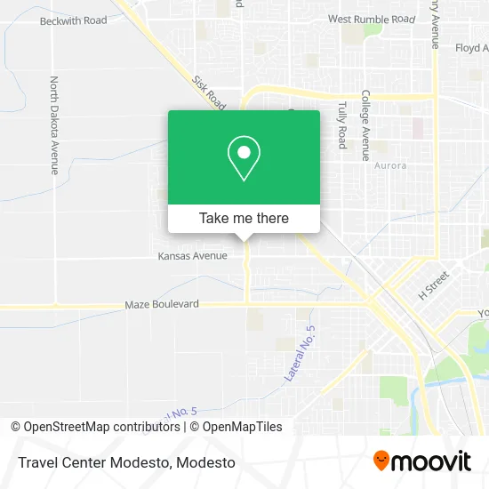 Travel Center Modesto map