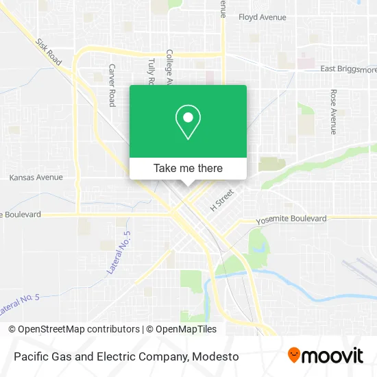 Mapa de Pacific Gas and Electric Company