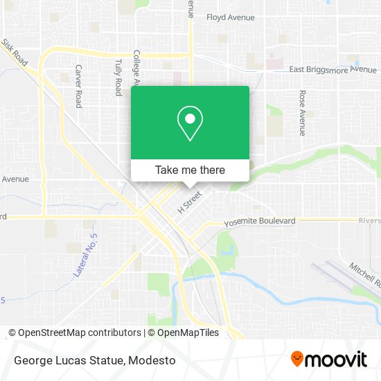 George Lucas Statue map