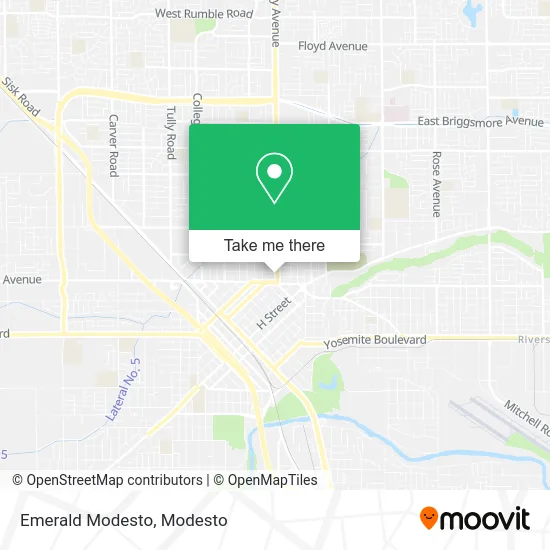 Emerald Modesto map