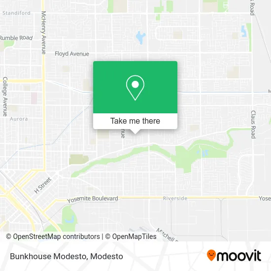 Bunkhouse Modesto map