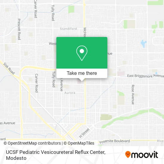 UCSF Pediatric Vesicoureteral Reflux Center map