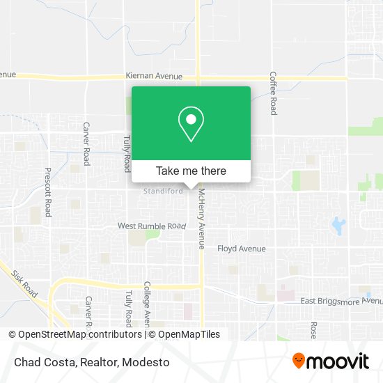 Chad Costa, Realtor map