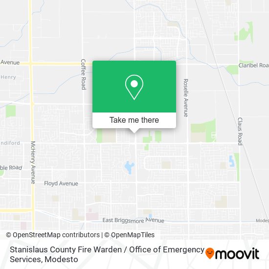 Stanislaus County Fire Warden / Office of Emergency Services map