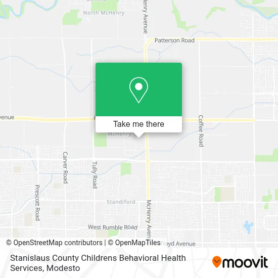 Stanislaus County Childrens Behavioral Health Services map