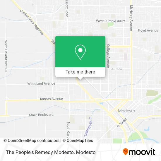 The People's Remedy Modesto map