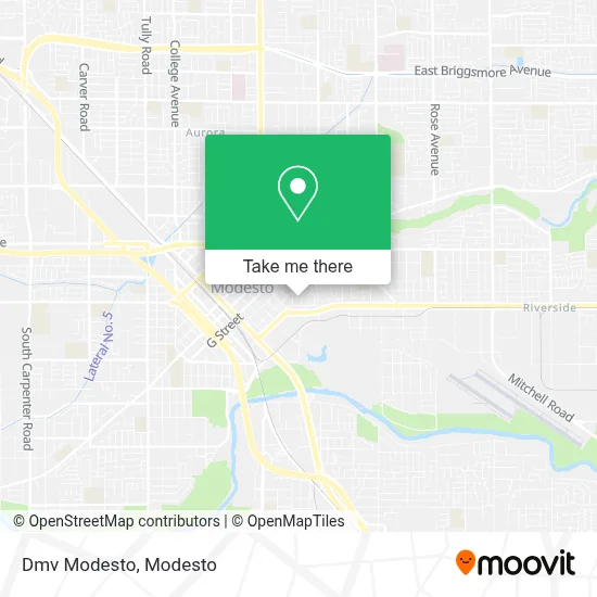 Dmv Modesto map