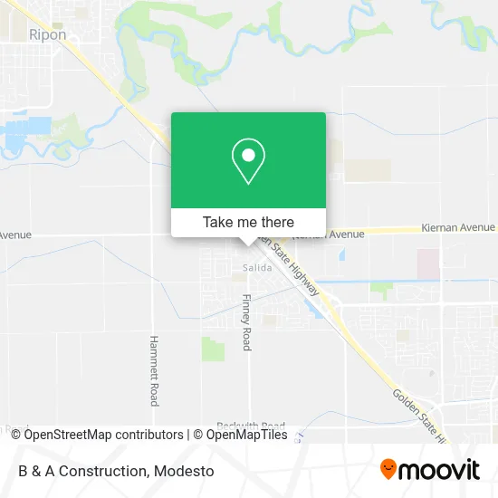 B & A Construction map
