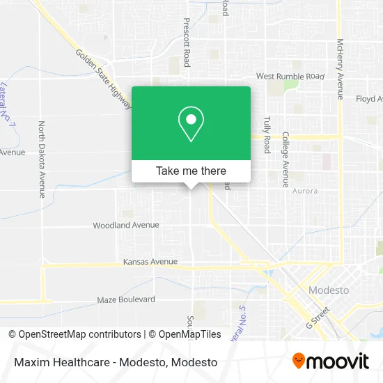 Maxim Healthcare - Modesto map