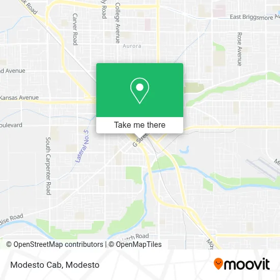 Modesto Cab map