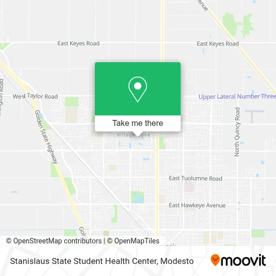 Stanislaus State Student Health Center map