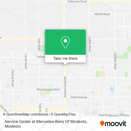 Service Center at Mercedes-Benz Of Modesto map