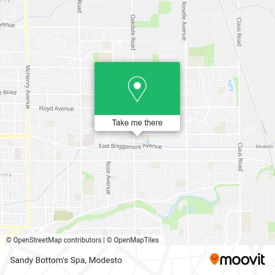 Sandy Bottom's Spa map