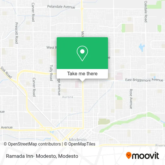 Ramada Inn- Modesto map