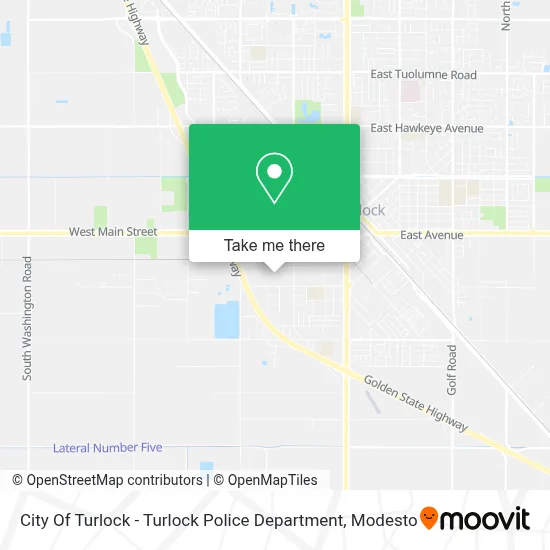 City Of Turlock - Turlock Police Department map