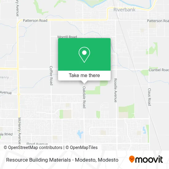Resource Building Materials - Modesto map