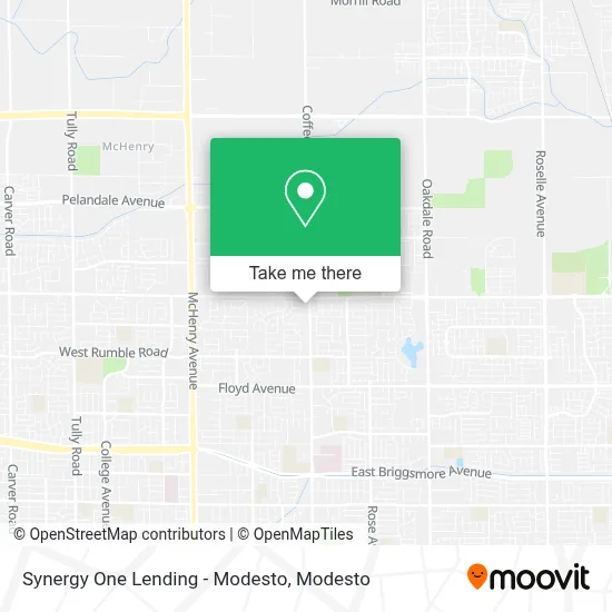 Synergy One Lending - Modesto map