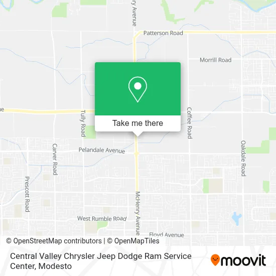 Central Valley Chrysler Jeep Dodge Ram Service Center map