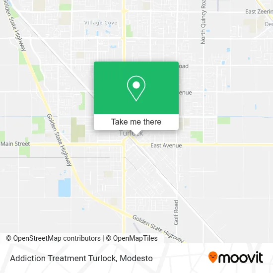 Addiction Treatment Turlock map