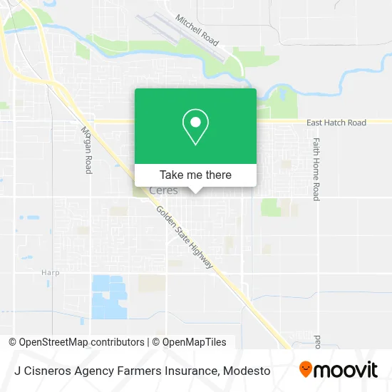J Cisneros Agency Farmers Insurance map