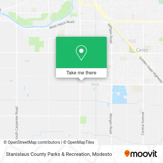 Stanislaus County Parks & Recreation map
