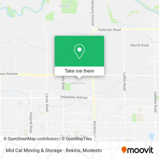 Mid Cal Moving & Storage - Bekins map
