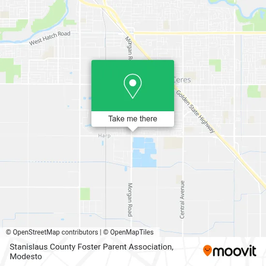 Stanislaus County Foster Parent Association map