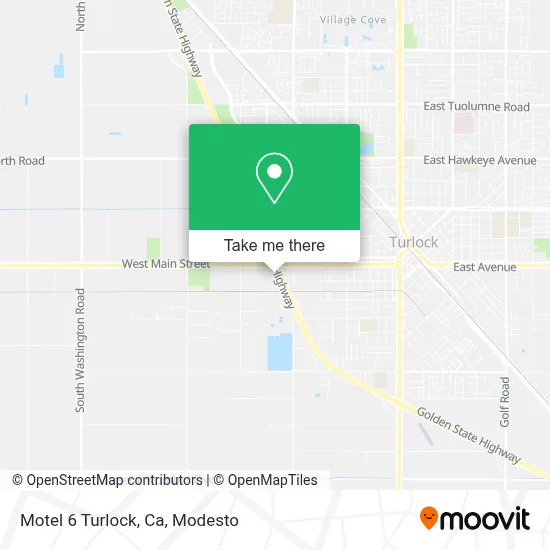 Motel 6 Turlock, Ca map
