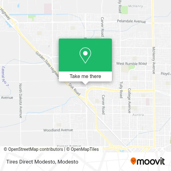Tires Direct Modesto map