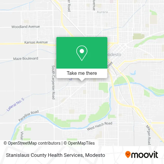 Stanislaus County Health Services map
