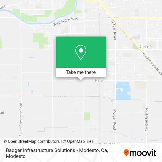 Badger Infrastructure Solutions - Modesto, Ca map