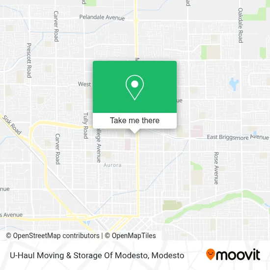 U-Haul Moving & Storage Of Modesto map