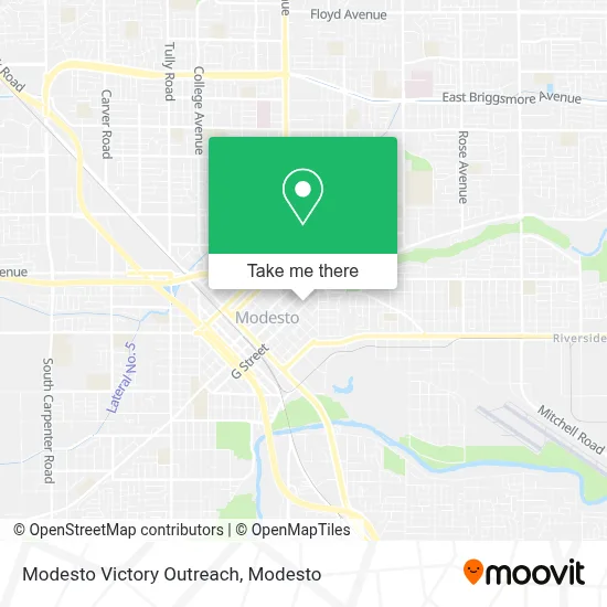 Modesto Victory Outreach map