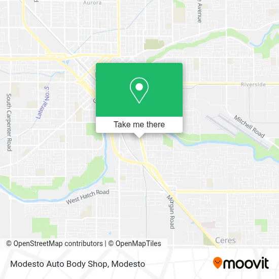 Modesto Auto Body Shop map
