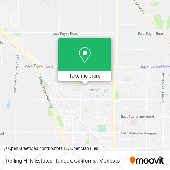 Rolling Hills Estates, Turlock, California map