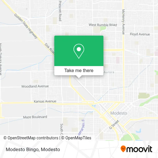 Modesto Bingo map