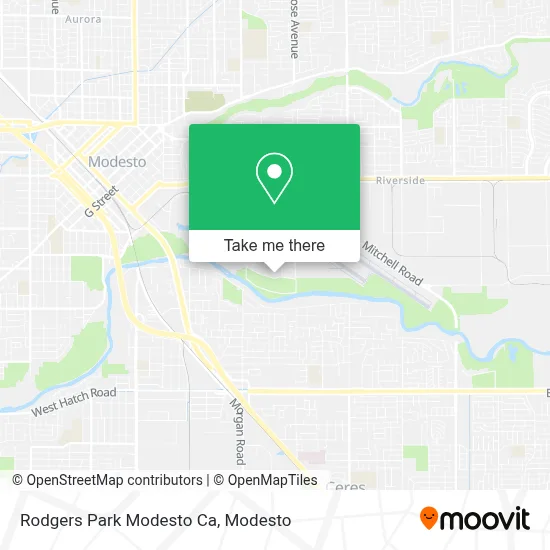 Rodgers Park Modesto Ca map