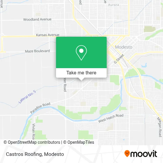 Castros Roofing map