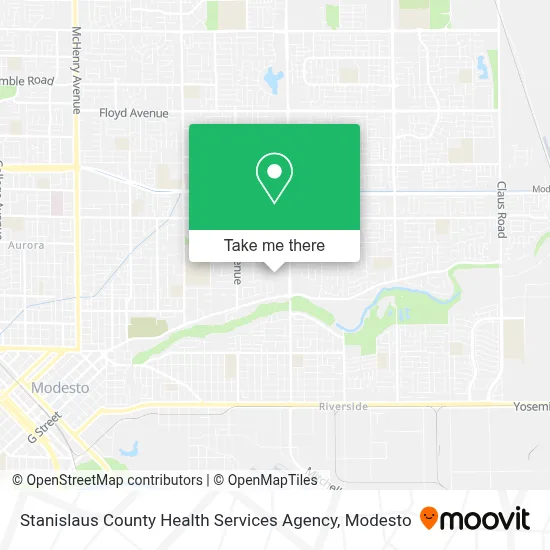 Stanislaus County Health Services Agency map
