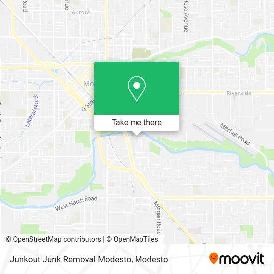 Junkout Junk Removal Modesto map