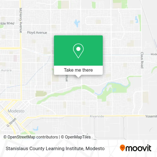 Stanislaus County Learning Institute map