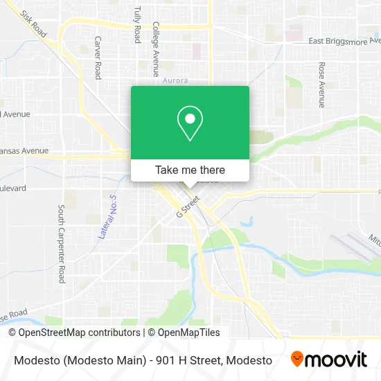 Modesto (Modesto Main) - 901 H Street map